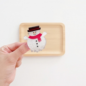 Girl Hair Claw Snowman Small Christmas (GHP9590)